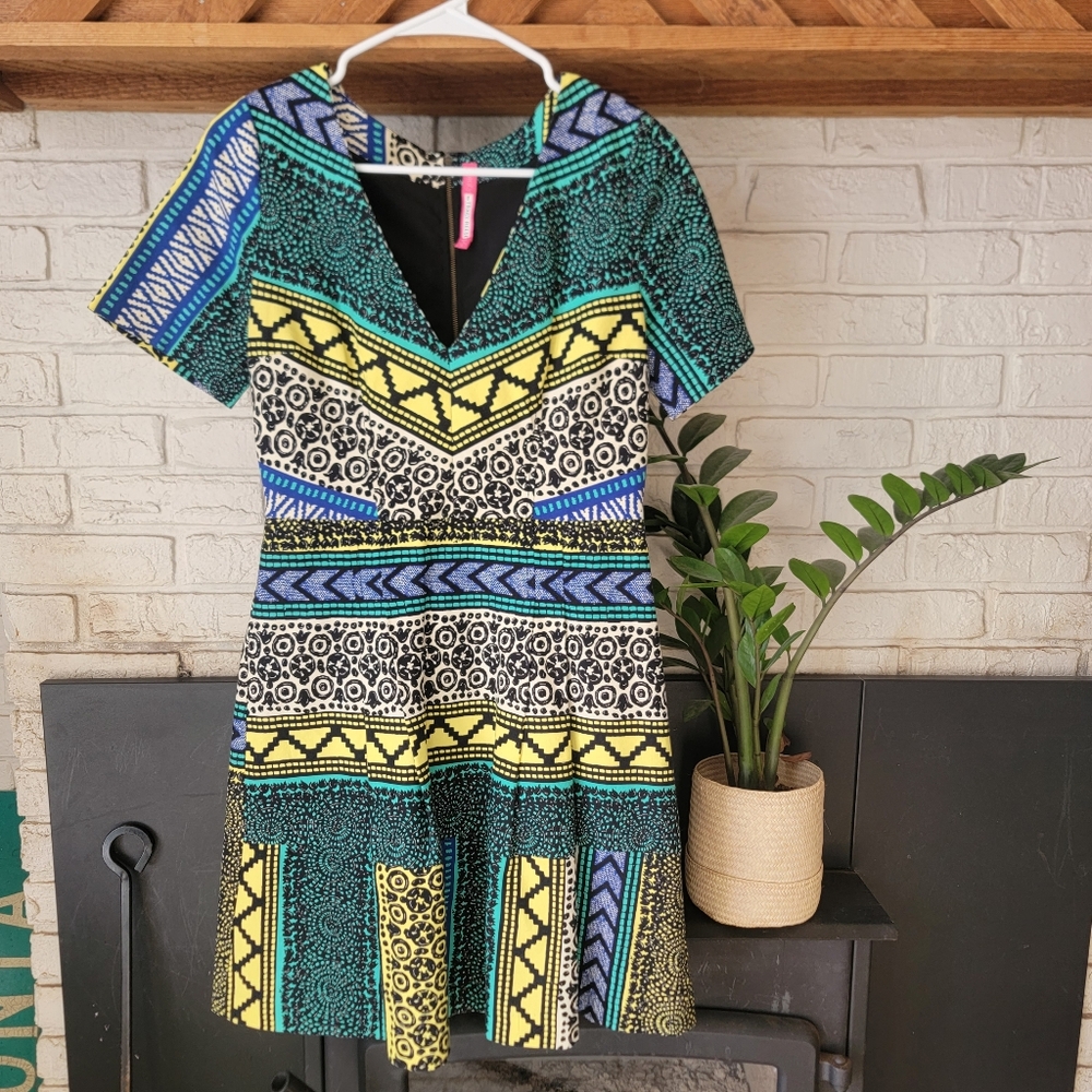 Plenty By Tracy Reese Anthropologie New Moon Dress Colorful Boho Size 6 - Picture 2 of 6